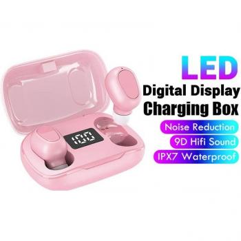 Auriculares TWS Bluetooth 5.0 Inalámbricos con Micrófono, Pantalla LED, Impermeables y Cancelación de Ruido