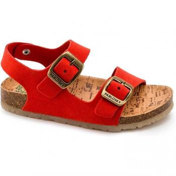 Sandalias de niño Pablosky de piel roja 505768 con hebilla