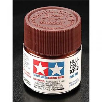 Tamiya 81709 - Pintura Acrílica Mini, Mate Burdeos Frasco de 10 ml, XF-9