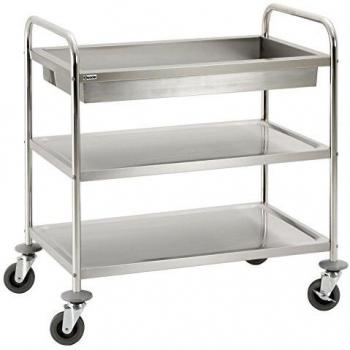 Carro de servicio TS200-M1 con 2 estantes y 1 contenedor, dimensiones 920x600x945(h)mm