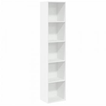 Librería blanca 40x30x189 cm madera de ingeniería