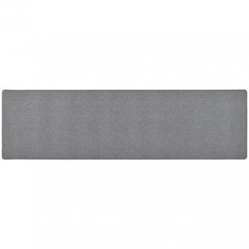 Alfombra de pasillo corta gris oscuro 80x300 cm