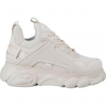 Buffalo CLD Chai Street Low Crema Mujer Zapatillas con Plataforma y Cordones