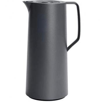 Emsa Jarra Térmica Motiva, 1 L, Con Tapa Quick-Press, Un Mano, 12h Caliente/24h Frío, Glaskolben, Diseño Nórdico, Antracita