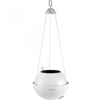 Jardinera Colgante Lechuza Bola Color 23 Blanco - Completo Ø 23 x H 18 cm