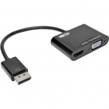 Tripp Lite P136-06N-HV-V2 Adaptador Convertidor Todo en Uno DisplayPort a VGA/HDMI, DP ver 1.2, 4K 30 Hz HDMI