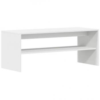 White Engineered Wood TV Cabinet 100x40x40 cm - Modern Media Console with Ample Storage