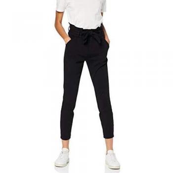 Vero Moda Women's Highwaist Loose Fit Paperbag Pants - Black - XS/L32