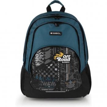 Mochila Gabol Road Azul y Negra Impermeable