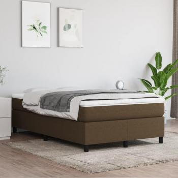 Estructura de cama box spring en tela marrón 120x200 cm