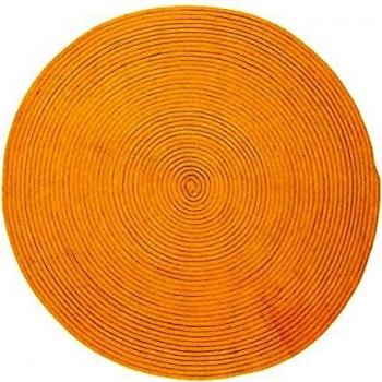 TAM TAM Alfombra de algodón reversible efecto cordaje diámetro 120 cm - Or