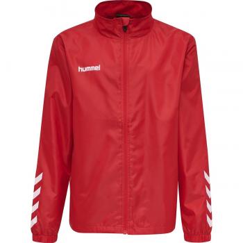 Chaqueta para Niños Hummel Hmlpromo Rain - Chubasquero ligero, impermeable, con capucha ajustable, cierre frontal con cremallera, puños elásticos, diseño transpirable y logo de Hummel