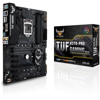 ASUS TUF H370-PRO Gaming (WI-FI) - Placa Base Intel B360 Chipset, 4 x DIMM, Máx. 64 GB, DDR4, PCIe 3.0/2.0 x16 ATX LGA1151 Zócalo H4
