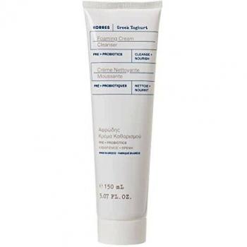 Korres Greek Yoghurt Foaming Cream Cleanser with Prebiotics and Probiotics, 150ml