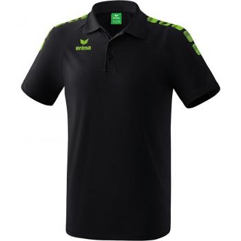 Erima Essential Short Sleeve Polo Shirt 5-c Black / Green Gecko S Male
