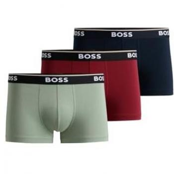 Bóxer Trunk BOSS Power 3 Unidades Verde/Rojo/Negro (Tamaño M)