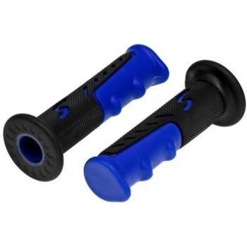 Puños VICMA 828AZ - Puños de moto, color azul, fabricados en goma antideslizante, diseño ergonómico para mayor comodidad y agarre, compatibles con manillares estándar