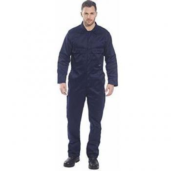 Portwest Stud Front Coverall Polyester & Cotton Multiple Pockets Navy Large Ref S999LGE