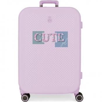 Maleta mediana Enso Cute Girl rígida 70cm lila