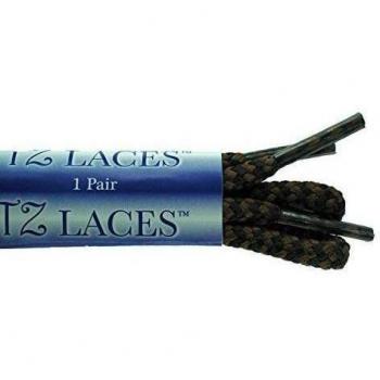 TZ Laces Cordón Redondo 5mm Senderismo a Pie Trabajo Cordones de Botas - Negro & Marrón Perro Diente, 75CM