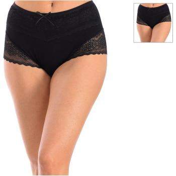 KISSES & LOVE Pack-2 Bragas Microfiber para Mujer Q-EN206, Ropa interior femenina, Bragas de mujer