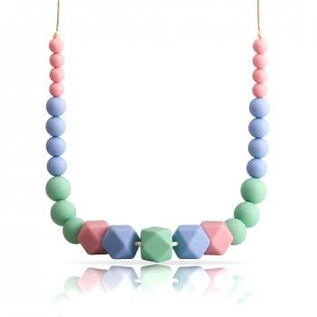 KEFU Collar Mordedor de Lactancia para Bebé Mordedor sin BPA Silicona Antibiótico Cómodo use collar Hermosa Moda