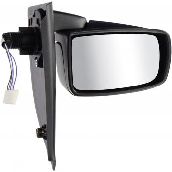 Espejo retrovisor VAN WEZEL 1709807 con carcasa negra, ajuste manual, cristal convexo y diseño específico para vehículos de la marca