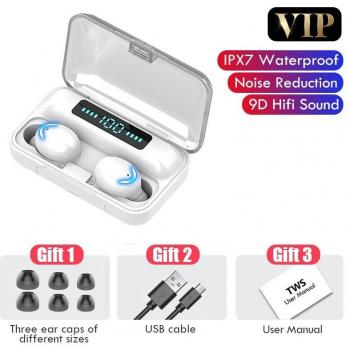 Auriculares Inalámbricos TWS F9 con Bluetooth, Control Táctil, Estéreo HiFi, Intrauditivos para Deporte
