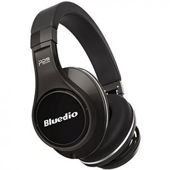 Bluedio U (UFO) Serie de fe gran acabado auriculares bluetooth revolución patentado de 8 pistas/3D efecto de sonido/construido de aleación de aluminio /Hi-Fi cascos de diadema inalambricos &cableados/embalaje de regalo (gris)