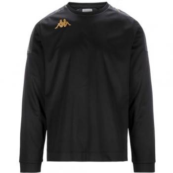 Kappa Gaverno Sweatshirt Negro para niños de 12 años, camiseta de entrenamiento Kappa, medias modelo KAPPA4SOCCER GAVERNO en color negro y gris