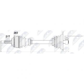 Árbol de transmisión NTY NPW-RE-013 Antriebswelle con características de alta resistencia y durabilidad