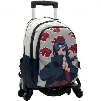 Mochila Sasuke Uchiha con Carro 44x30x20cm - Producto Oficial Escolar para Niños y Niñas - Mochilas Infantiles