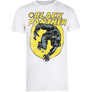 Marvel The Black Panther Camiseta, White, XX-Large para Hombre
