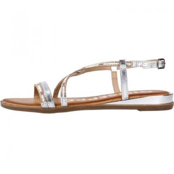 Sandalia Gioseppo Plata con Tiras y Cuentas Multicolor para Mujer