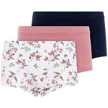 NAME IT NMFTIGHTS 3P Heather Rose AOP Noos Ropa Interior a la Cadera, 92 cm para Niñas