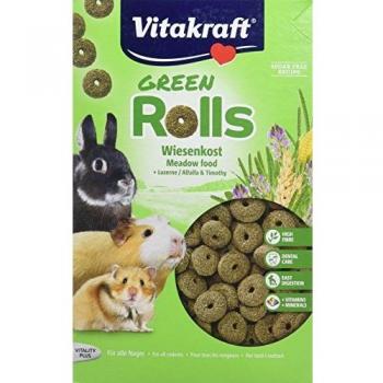 Vitakraft Green Rolls - Snacks para mascotas en forma de rollo, 500 g, con ingredientes naturales, ricos en vitaminas y minerales, sin azúcares añadidos