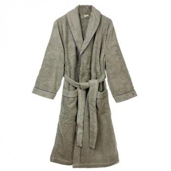 Scalpers Albornoz Liso con Ribete y Detalle Bordado Khaki Talla L-XL Unisex Adulto