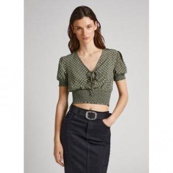 Pepe Jeans Women's Francesca Green Blouse, Size L