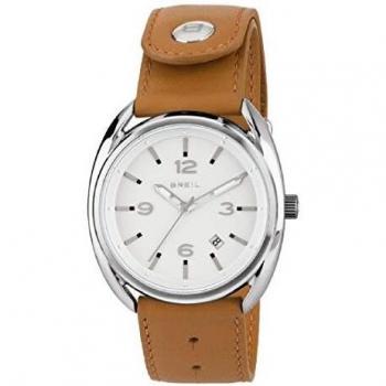 Reloj Breil Beaubourg para Hombre con Dial Blanco Luminoso y Correa de Cuero, Movimiento Cuarzo 3H