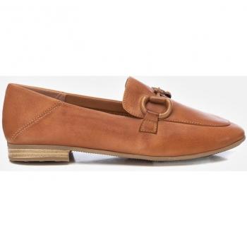 Mocasines de piel para mujer con suela de goma