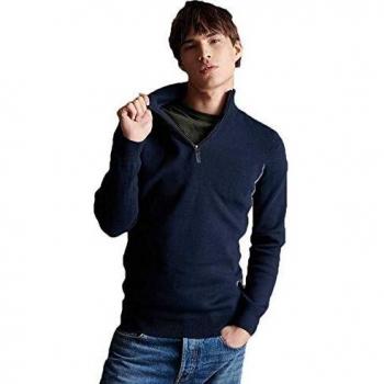 Superdry Orange Label Henley Jersei Hombre Classic Navy XXXL