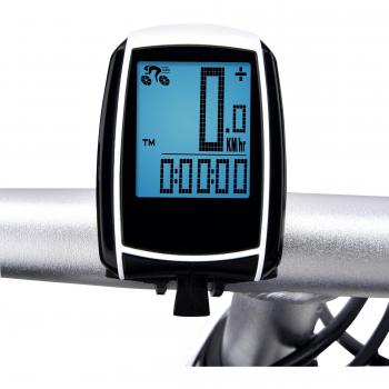 Sensor de Movimiento de Bicicleta Inalámbrico, Elinker Computadora con Retroiluminación Grande LCD GPS Bicicleta Impermeable Cuentakilómetros Ciclocomputador Velocímetro para el Seguimiento de la Velocidad y la Distancia de Montar – Despertador Auto