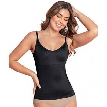Leonisa Women's PowerSlim Secret Sculpting Black Control Tank Top - Size XL