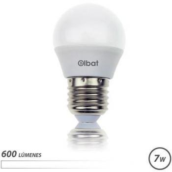 Elbat Bombilla LED - Potencia: 7W - Lúmenes: 600 - Tipo de Luz: 4000K Luz Blanca - Casquillo: E27 - Ángulo: 220º - Dimensiones