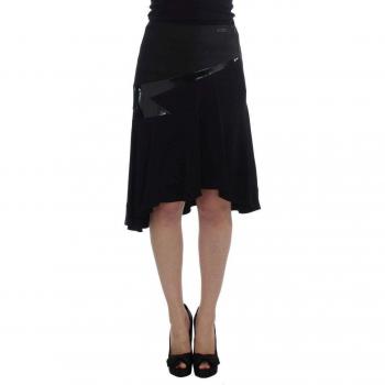 Exte Cotton Stretch Straight Skirt - IT42|M, Midi Skirts, female, Black, Size: S Above Knee Skirt with Side Zipper