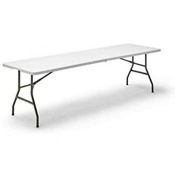 KG KITGARDEN - Mesa Plegable Multifuncional, 240x74x74cm, Blanco, Folding 240