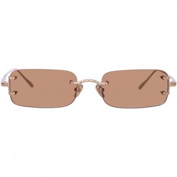 Linda Farrow TAYLOR LFL1131 C10 Women's Sunglasses Gold Size 53