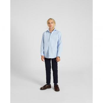 Camisa de niños de manga larga en color azul claro