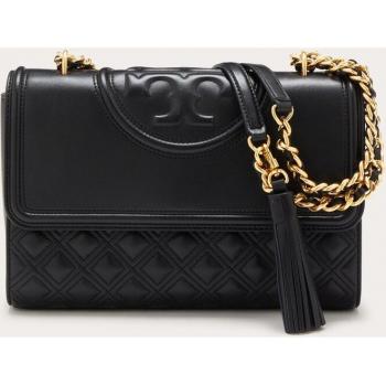 Tory Burch Black Leather Convertible Shoulder Bag, ONE SIZE