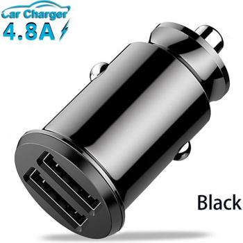 Cargador de coche Universal 4.8A con 2 puertos y carga rápida para iPad, Huawei, Samsung, Xiaomi, iPhone 12 y 11